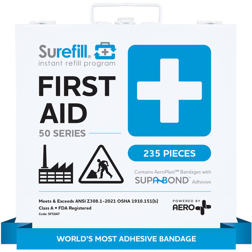 SUREFILL™ 50 ANSI 2021 A+ First Aid Kit - Metal carton