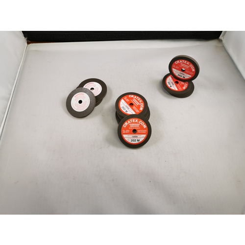 2″ × 1/8″ × 1/4″ - Resin Bonded Rubber Wheel (Medium Grit)