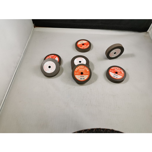 2″ × 3/8″ × 1/4″ - Resin Bonded Rubber Wheel (Medium Grit)