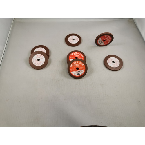 2″ × 1/8″ × 1/4″ - Resin Bonded Rubber Wheel (Fine Grit)