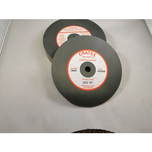 6″ × 1/8″ × 1/2″ - Resin Bonded Rubber Wheel (Extra Fine Grit)
