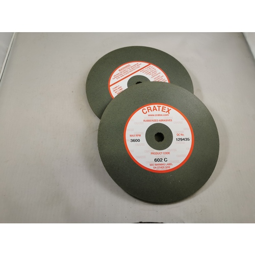 6″ × 1/8″ × 1/2″ - Resin Bonded Rubber Wheel (Coarse Grit)