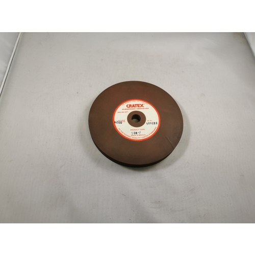 5″ × 1/2″ × 1/2″ - Resin Bonded Rubber Wheel (Fine Grit)
