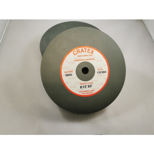 6″ × 3/4″ × 1/2″ - Resin Bonded Rubber Wheel (Extra Fine Grit)