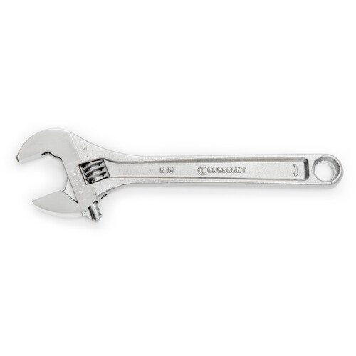 8″ Chrome Finish Adjustable Wrench