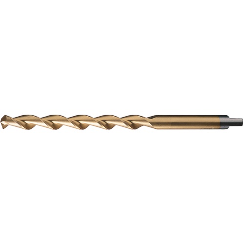 13/64 RHS / RHC HSS 118 Degree Notched Point HSS Parabolic Taper Length Drill - TiN