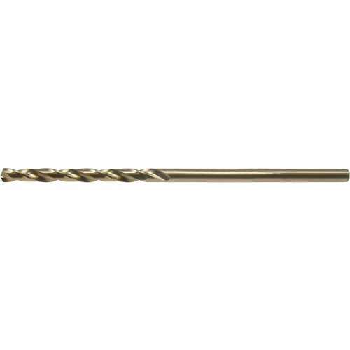 #10 RHS / RHC HSS-CO 8% (M42) 135 Degree Split Point NAS907 Type J Cobalt Heavy Duty 6″ Extended Length Drill - Straw / Gold Oxide