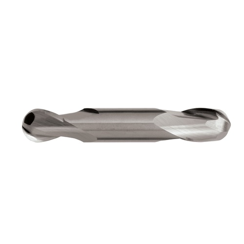 1/8″ Dia. × 3/8″ Shank × 3/8″ DOC × 3″ OAL, Carbide Bright, Spiral , 2 Flute, CW Helix, Weldon, Ballnose End Mill