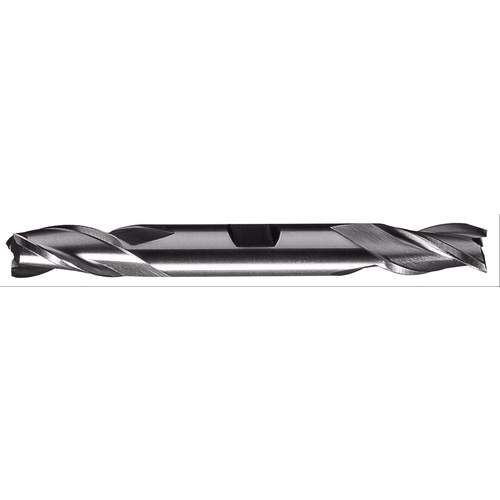 ‎1/8″ × 3/8″ × 3/8″ × 3-1/16″ RHS / RHC HSS HSS Double End 3-Flute Center Cutting Finishing End Mill - Bright
