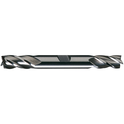 ‎21/64″ × 3/8″ × 3/4″ × 3-1/2″ RHS / RHC HSS HSS Double End 4-Flute Center Cutting Finishing End Mill - Bright