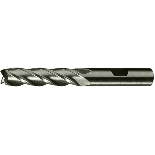 ‎15/64″ × 3/8″ × 5/8″ × 2-7/16″ RHS / RHC HSS-CO 8% (M42) Cobalt, Single End, 4-Flute, Center Cutting End Mill - Bright