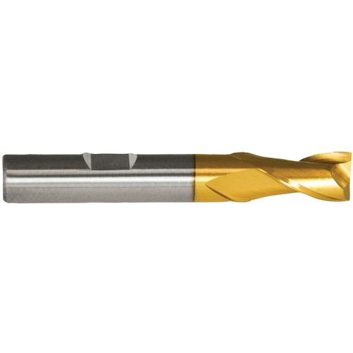 ‎13/32″ × 3/8″ × 13/16″ × 2-11/16″ RHS / RHC HSS HSS Single End 2-Flute Center Cutting End Mill - TiN