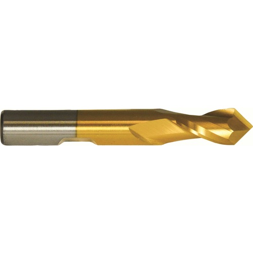‎5/8″ × 5/8″ × 1-5/16″ × 3-7/16″ RHS / RHC HSS HSS Single End 2-Flute Center Cutting End Mill - TiN