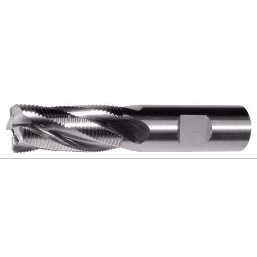 ‎3/8″ × 3/8″ × 3/4″ × 2-1/2″ RHS / RHC HSS-E (PM) Powder Metal Fine Profile Roughing End Mill - MF SE CC - Bright