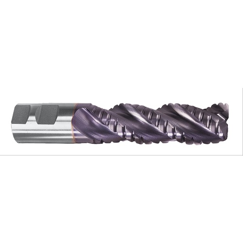 ‎1″ × 1″ × 4″ × 6-1/2″ RHS / RHC HSS-E (PM) Powder Metal Special Profile Roughing End Mill-3F SE CC - TiCN