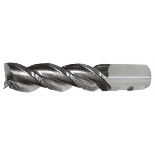 ‎3/8″ × 3/8″ × 1-1/2″ × 3-1/4″ RHS / RHC HSS-E (PM) Powder Metal High Helix Finishing End Mill-3F SE CC - Bright