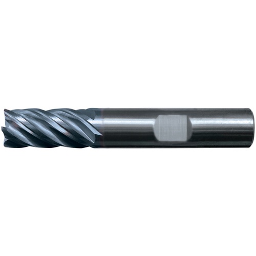 ‎3/8″ × 3/8″ × 7/8″ × 2-1/2″ RHS / RHC Solid Carbide 5-Flute High-Performance End Mill for Ferrous Material - TiAlN