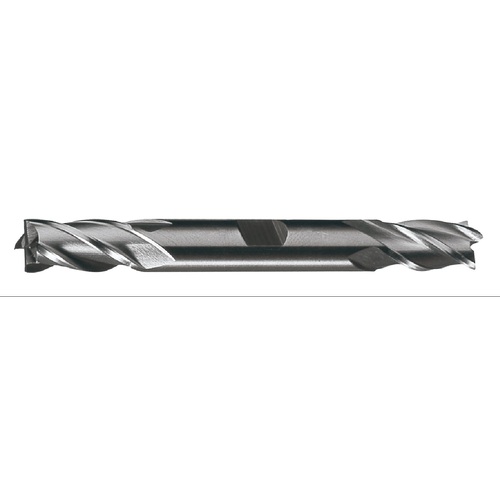 ‎3/16″ × 3/8″ × 1/2″ × 3-1/4″ RHS / RHC HSS-CO 8% (M42) Cobalt Double End 4-Flute Center Cutting Finishing End Mill - Bright