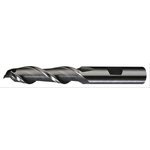 ‎7/8″ × 7/8″ × 3-1/2″ × 5-3/4″ RHS / RHC HSS HSS Single End 2-Flute Center Cutting High Helix Finishing End Mill - TiN