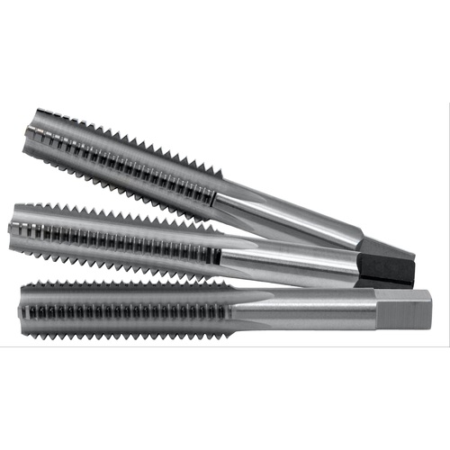 ‎5/16-18 UNC 4 Flute HSS Standard Taper, Plug, and Bottoming Hand Tap Set- Bright