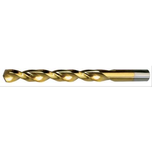 25/64 RHS / RHC HSS 135 Degree Split Point Heavy Duty Parabolic Jobber Length Drill - TiN