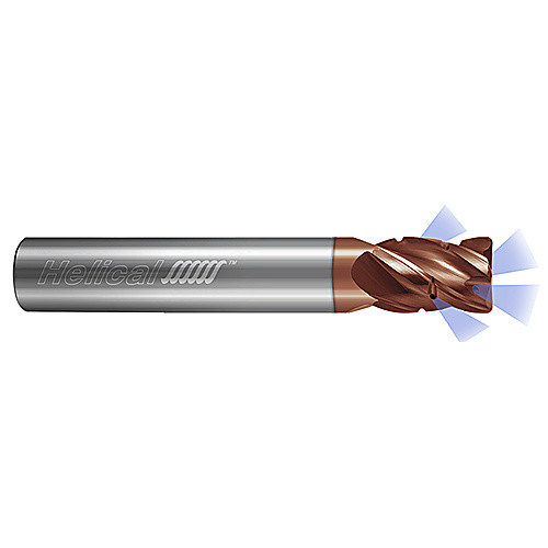 ‎4 Flute - Corner Radius - 0.5000″ (1/2) Cutter DIA × 0.5000″ (1/2) Shank DIA × 0.0300″ Radius × 1.6250″ (1-5/8) LOC × 4.0000″ (4) OAL  - TPLUS Coated