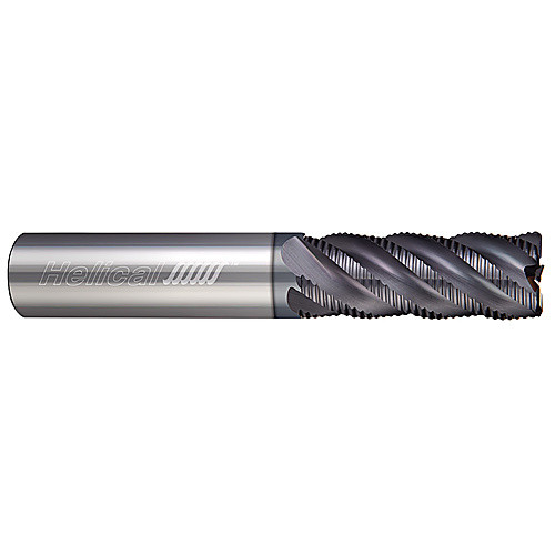 ‎5 Flute - Corner Radius - 0.3750″ (3/8) Cutter DIA × 0.3750″ (3/8) Shank DIA × 0.0400″ Radius × 1.0000″ (1) LOC × 3.0000″ (3) OAL  - APLUS Coated