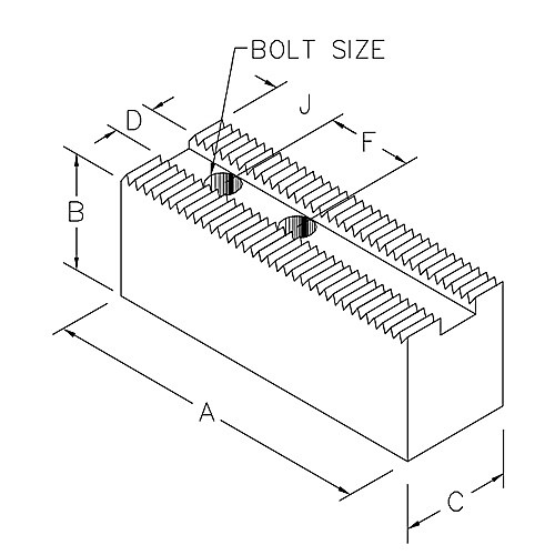 HR-10-JEH SOFT TOP JAW 1/