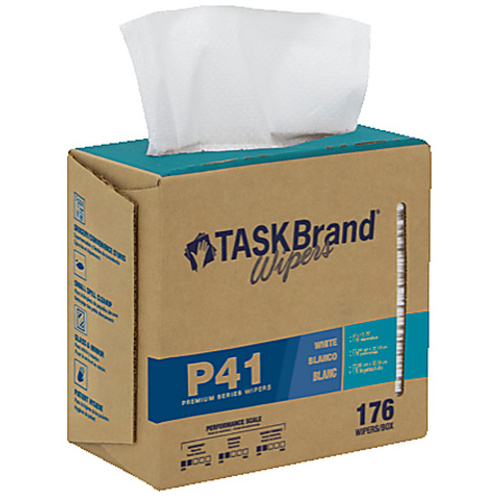 TaskBrand P41 9″X12 White Premium Series Wipers, Interfold Dispenser Box