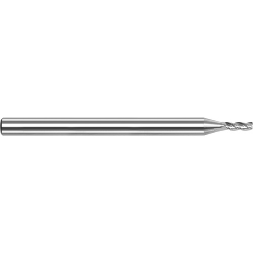 Variable Helix End Mills for Aluminum Alloys - 1.500mm Cutter Diameter × 0.100mm Radius × 4.500mm Length of Cut Carbide Corner Radius End Mill for Aluminum Alloys, 3 Flutes
