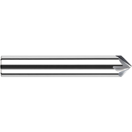 Chamfer Cutters - 0.1250″ (1/8″) Shank Diameter × 15° per side Carbide Pointed Chamfer Cutter, 2 Flutes