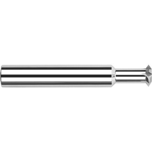 Double Angle Shank Cutters - 0.0930″ (3/32″) Cutter Diameter × 0.0470″ (3/64″) Width × 0.1410″ Neck Length Carbide Double Angle Shank Cutter, 2 Flutes