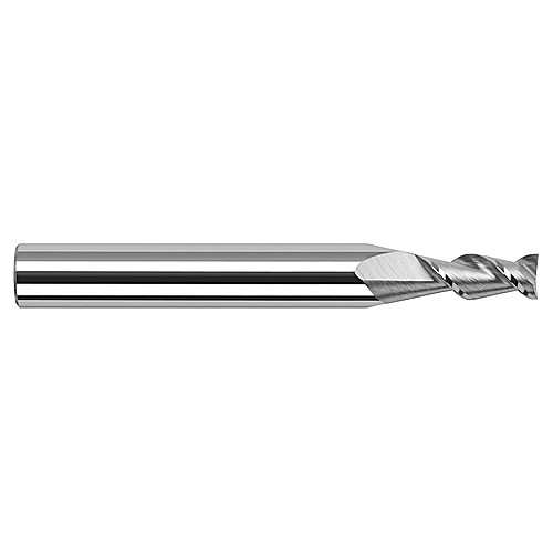 High Helix End Mills for Aluminum Alloys - 0.1000″ Cutter Diameter × 0.3000″ Length of Cut Carbide 45° Helix Square End Mill, 2 Flutes