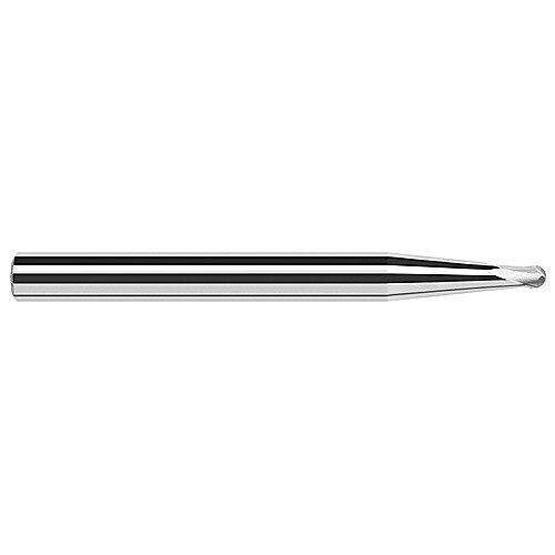 ‎Ballnose End Mill; 1/4″ Dia. × 0.2″ LOC × 3/8″ Shank Dia. × 2-1/2″ OAL ; 2 FL ; Carbide ; Uncoated