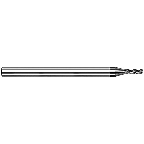 ‎3 Flute - 0.0930″ (3/32) Cutter DIA × 0.0100″ Radius × 0.2790″ LOC  - Amorphous Diamond Coated Variable Helix End Mills for Aluminum Alloys - Corner Radius