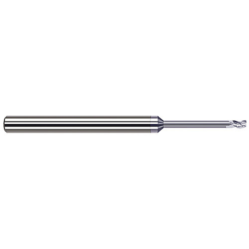 ‎Variable Helix End Mills for Aluminum Alloys - 0.1250″ (1/8″) Cutter Diameter × 0.0050″ Radius × 0.1870″ (3/16″) Length of Cut × 1.2500″ (1-1/4″) Reach Carbide Corner Radius End Mill for Aluminum Alloys, 3 Flutes, TiB2 Coated