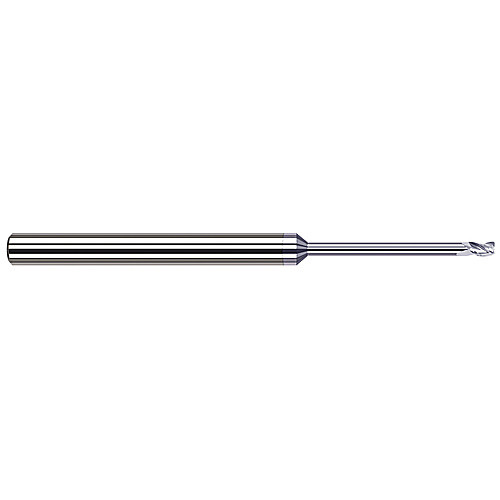 ‎Variable Helix End Mills for Aluminum Alloys - 0.1250″ (1/8″) Cutter Diameter × 0.0050″ Radius × 0.1870″ (3/16″) Length of Cut × 1.5000″ (1-1/2″) Reach Carbide Corner Radius End Mill for Aluminum Alloys, 3 Flutes, TiB2 Coated