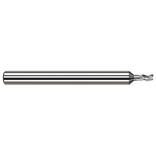 Variable Helix End Mills for Aluminum Alloys - 0.0930″ (3/32″) Cutter Diameter × 0.1400″ (9/64″) Length of Cut × 0.2790″ Reach Carbide Square End Mill for Aluminum Alloys, 3 Flutes