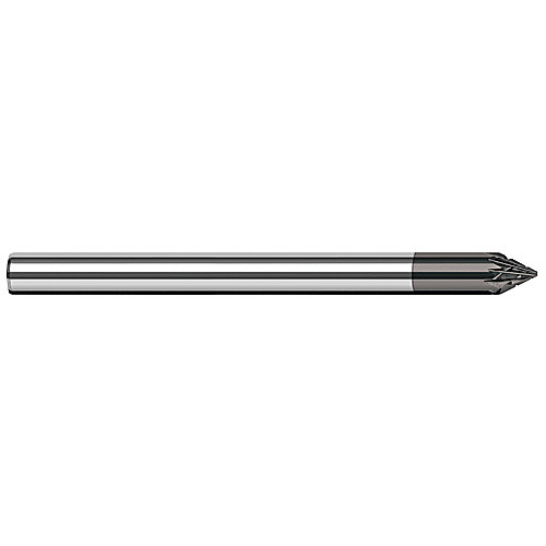‎0.3750″ (3/8) Shank DIA × 45 Degree per side  - 14 RH Teeth, 7 LH Teeth - Amorphous Diamond Coated Chamfer Cutters - Deburring Chamfer Cutters