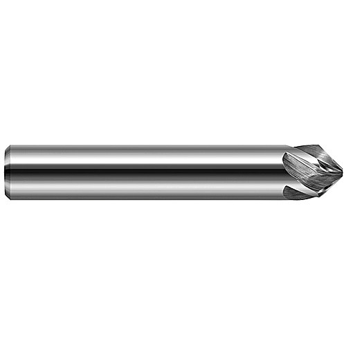 Chamfer Cutters - 0.2500″ (1/4″) Shank Diameter × 45° per side Carbide Flat Chamfer Cutter, 3 Helical Flutes