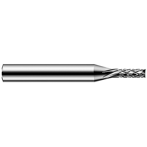 End Mills for Composites - 0.0780″ (5/64″) Cutter Diameter × 0.2340″ (15/64″) Length of Cut Carbide Diamond Cut End Mill, 7 RH Teeth, 9 LH Teeth