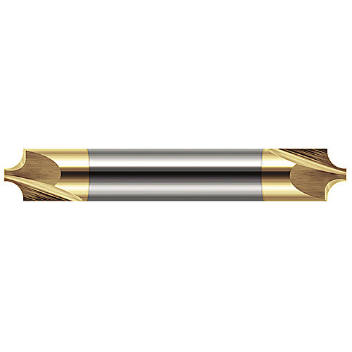 Corner Rounding End Mills - 0.0720″ Radius × 0.0470″ (3/64″) Pilot Diameter Carbide Corner Rounding End Mill DE, 2 Flutes, TiN Coated