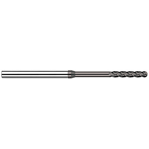 Ballnose End Mill; 3/16″ Dia. × 1″ LOC × 3/16″ Shank Dia. × 3″ OAL ; 4 FL ; CVD ; Diamond