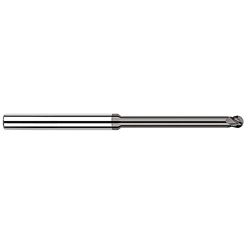 ‎Ballnose End Mill; 5/64″ Dia. × 0.117″ LOC × 1/8″ Shank Dia. × 2-1/2″ OAL ; 4 FL ; CVD ; Diamond