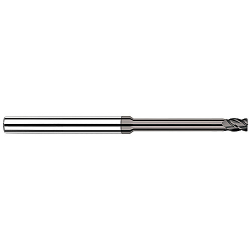 Diamond End Mills for Non-Ferrous Materials - CVD Diamond - 0.1180″ Cutter Diameter × 0.0100″ Radius × 0.1770″ Length of Cut × 0.9500″ Reach Carbide Corner Radius End Mill, 4 Flutes, CVD Diamond Coated
