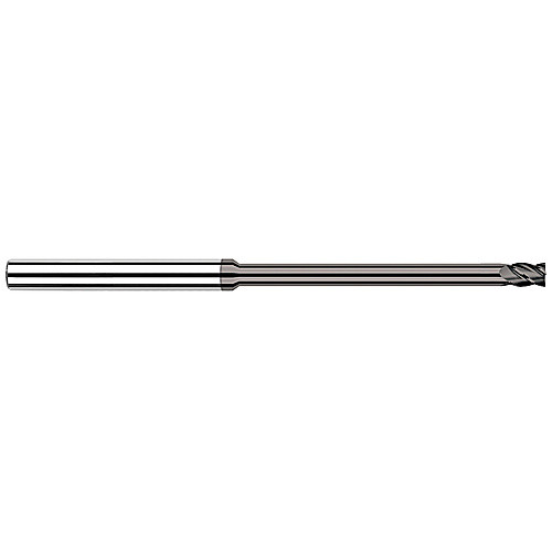 Diamond End Mills for Non-Ferrous Materials - CVD Diamond - 0.0620″ (1/16″) Cutter Diameter × 0.0930″ (3/32″) Length of Cut × 0.7500″ (3/4″) Reach Carbide Square End Mill, 4 Flutes, CVD Diamond Coated