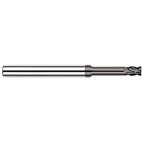 Diamond End Mills for Non-Ferrous Materials - CVD Diamond - 0.1250″ (1/8″) Cutter Diameter × 0.1870″ (3/16″) Length of Cut × 0.6250″ (5/8″) Reach Carbide Square End Mill, 4 Flutes, CVD Diamond Coated