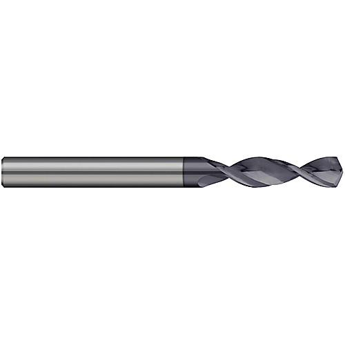 Solid Carbide Drill; 3/16″ Dia. × 3/16″ Shank Dia. × 2″ OAL × 0.48″ LCF ; 130 Degrees ; AlTiN
