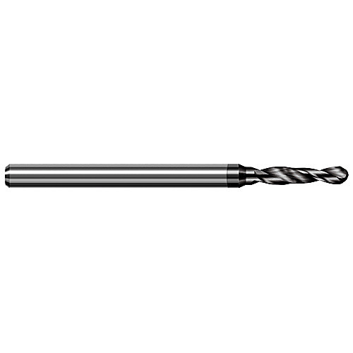 Solid Carbide Drill; 1.066 mm Dia. × 3 mm Shank Dia. × 50 mm OAL × 7.2 mm LCF ; 130 Degrees ; 5xD ; Diamond