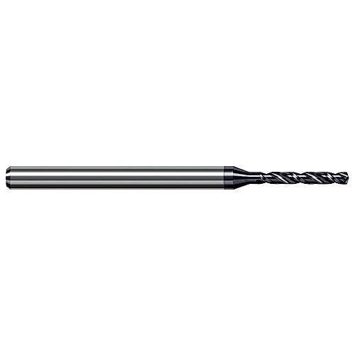 Solid Carbide Drill; 4.572 mm Dia. × 6 mm Shank Dia. × 75 mm OAL × 30 mm LCF ; 140 Degrees ; 5xD ; Helical Flute ; TiAlN Nano
